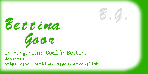 bettina goor business card